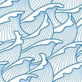 Seamless abstract pattern. Stormy waves.